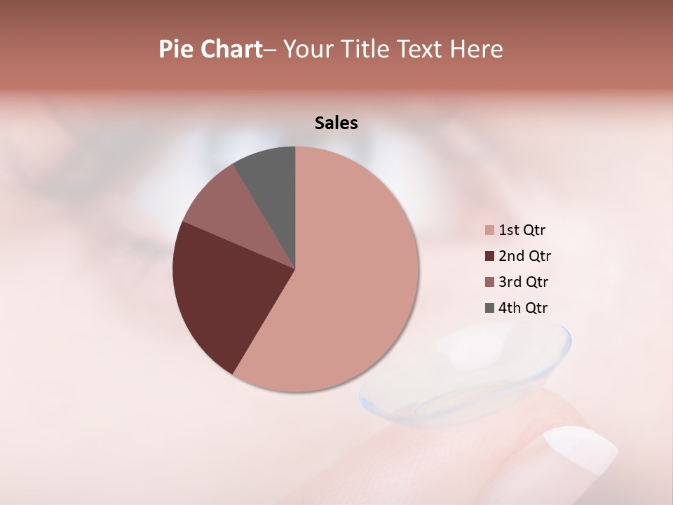 A Close Up Of A Person's Eye With A Contact Lens PowerPoint Template