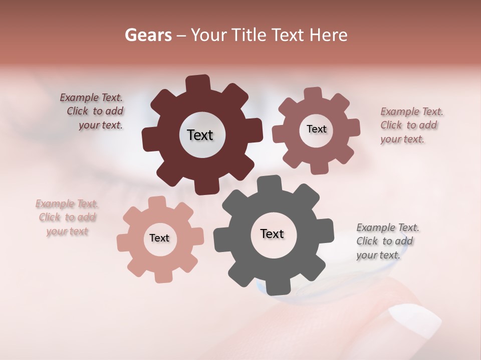 A Close Up Of A Person's Eye With A Contact Lens PowerPoint Template
