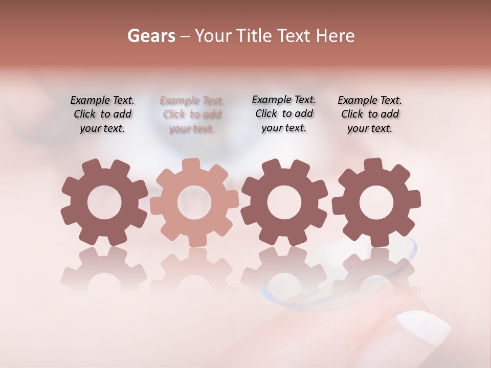 A Close Up Of A Person's Eye With A Contact Lens PowerPoint Template