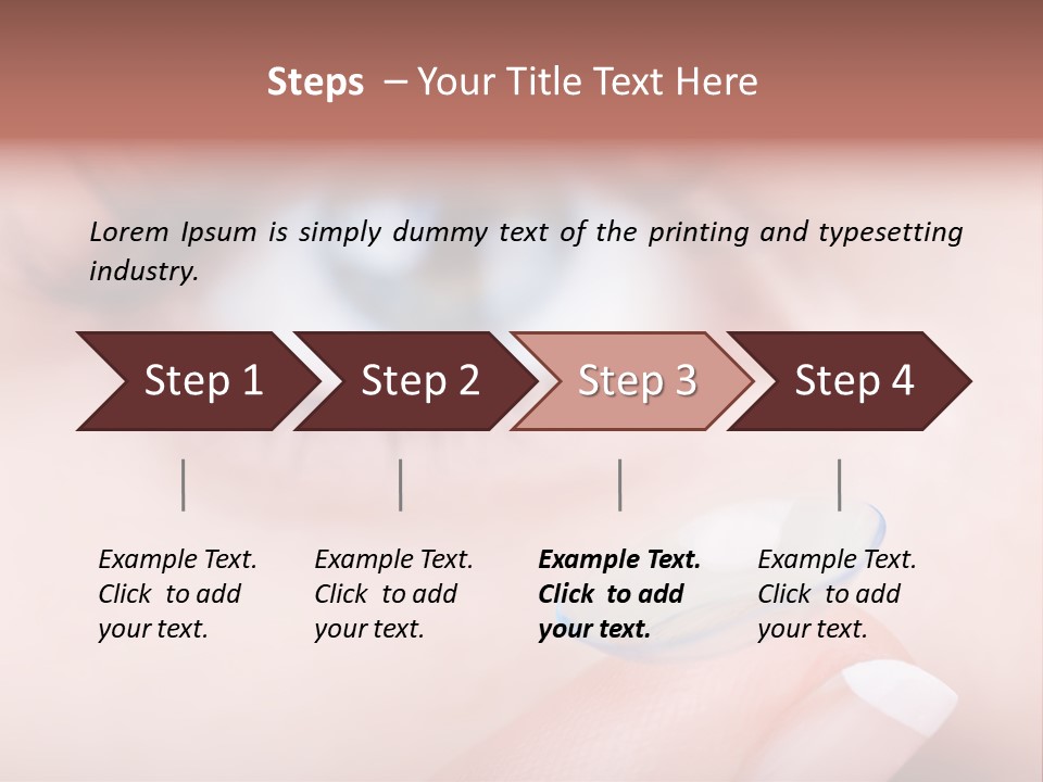 A Close Up Of A Person's Eye With A Contact Lens PowerPoint Template