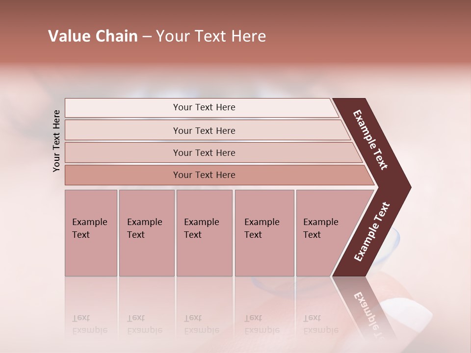 A Close Up Of A Person's Eye With A Contact Lens PowerPoint Template