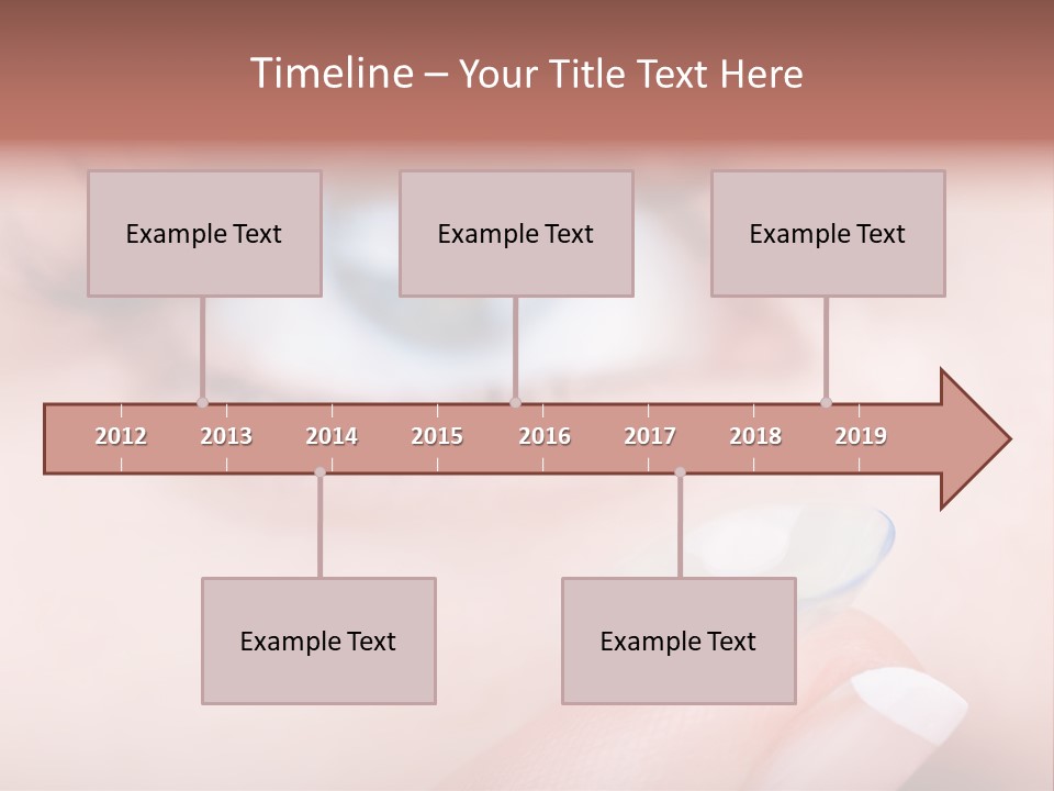 A Close Up Of A Person's Eye With A Contact Lens PowerPoint Template