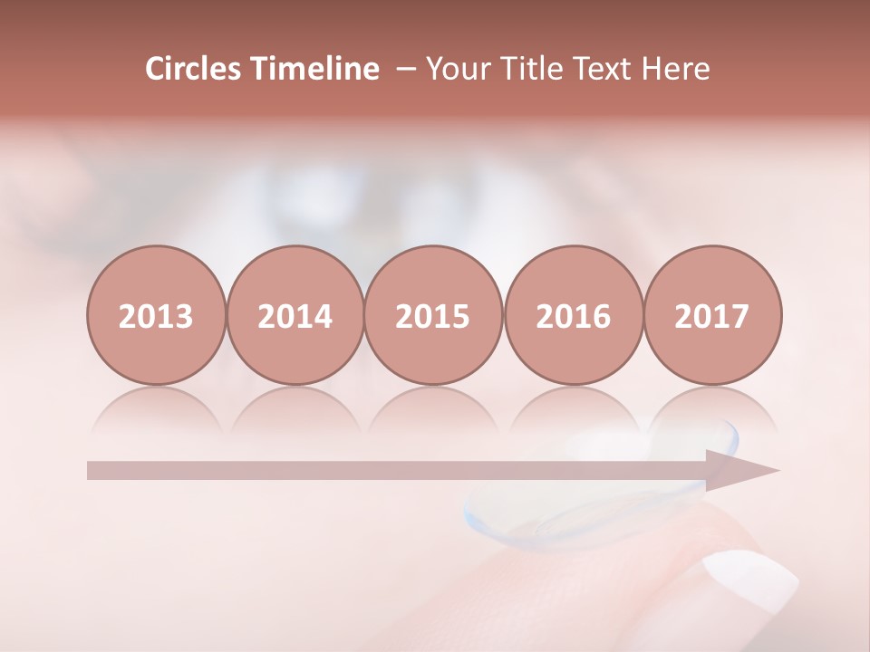 A Close Up Of A Person's Eye With A Contact Lens PowerPoint Template