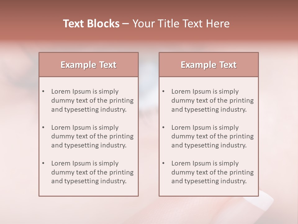 A Close Up Of A Person's Eye With A Contact Lens PowerPoint Template