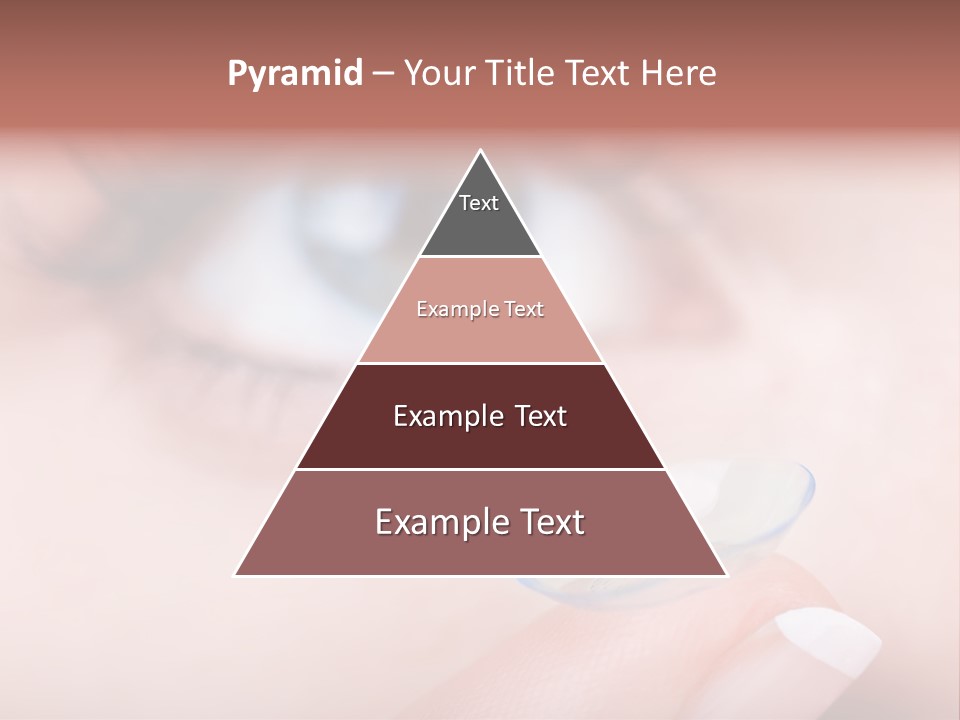 A Close Up Of A Person's Eye With A Contact Lens PowerPoint Template