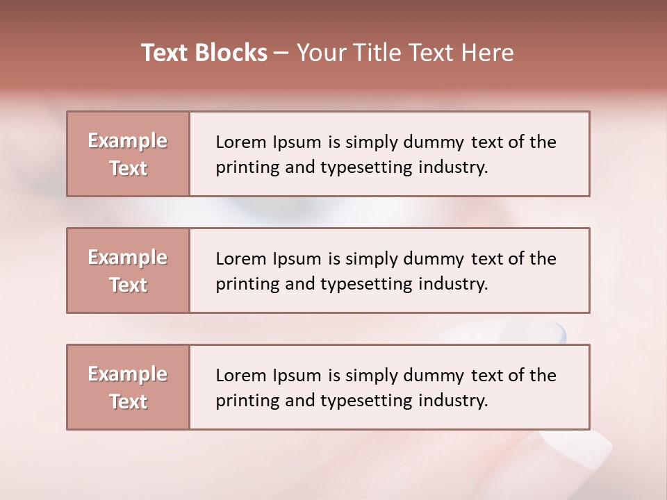 A Close Up Of A Person's Eye With A Contact Lens PowerPoint Template