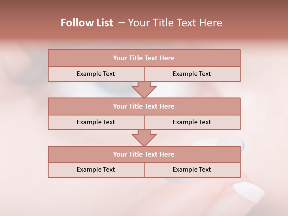 A Close Up Of A Person's Eye With A Contact Lens PowerPoint Template