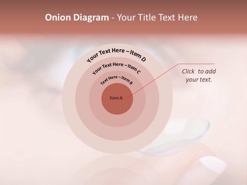 A Close Up Of A Person's Eye With A Contact Lens PowerPoint Template