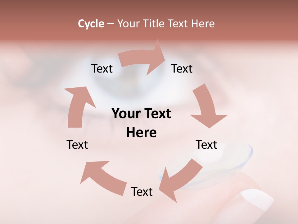 A Close Up Of A Person's Eye With A Contact Lens PowerPoint Template