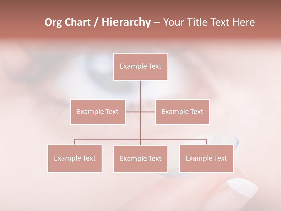 A Close Up Of A Person's Eye With A Contact Lens PowerPoint Template