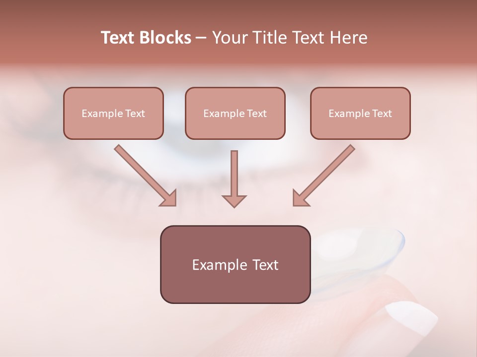 A Close Up Of A Person's Eye With A Contact Lens PowerPoint Template