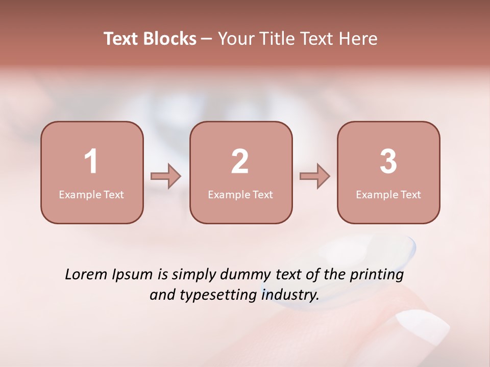 A Close Up Of A Person's Eye With A Contact Lens PowerPoint Template