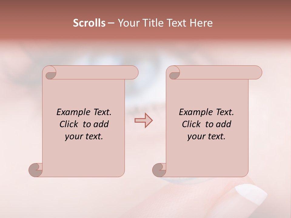 A Close Up Of A Person's Eye With A Contact Lens PowerPoint Template