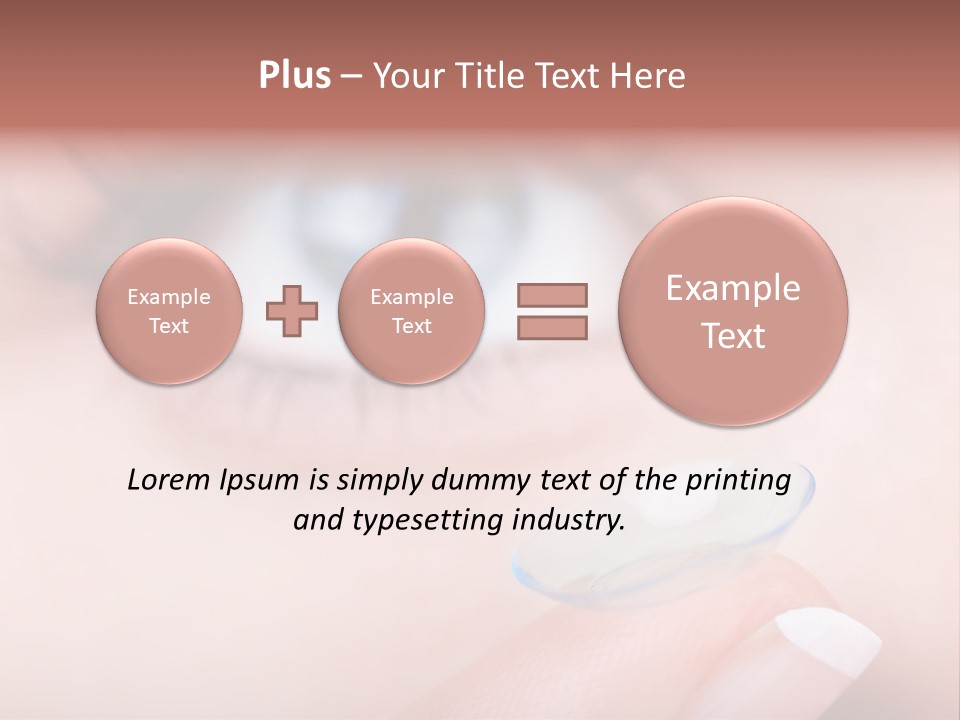 A Close Up Of A Person's Eye With A Contact Lens PowerPoint Template