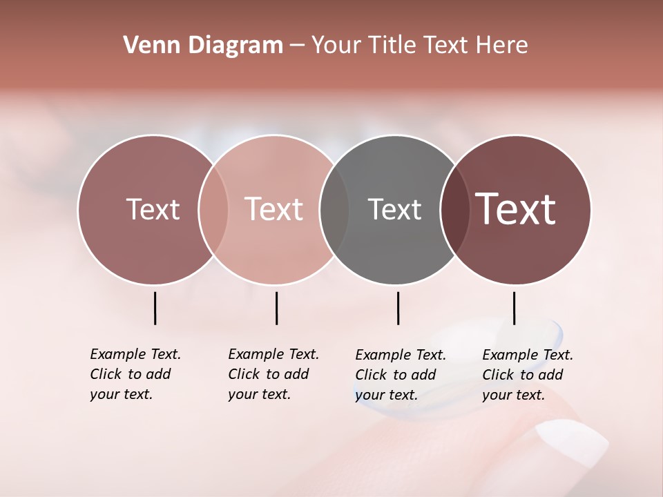 A Close Up Of A Person's Eye With A Contact Lens PowerPoint Template