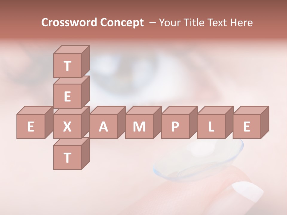 A Close Up Of A Person's Eye With A Contact Lens PowerPoint Template
