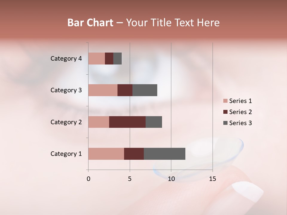 A Close Up Of A Person's Eye With A Contact Lens PowerPoint Template