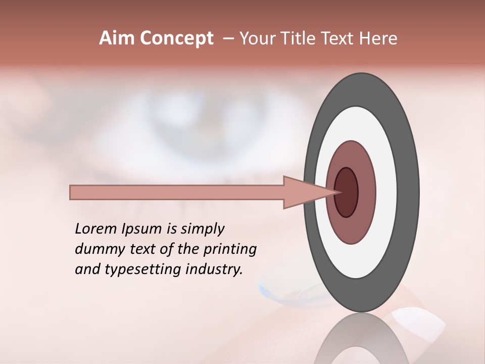 A Close Up Of A Person's Eye With A Contact Lens PowerPoint Template