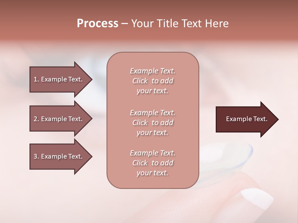 A Close Up Of A Person's Eye With A Contact Lens PowerPoint Template