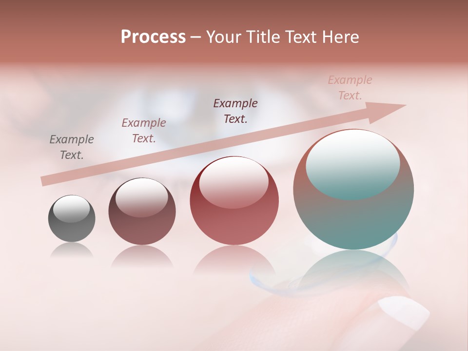 A Close Up Of A Person's Eye With A Contact Lens PowerPoint Template