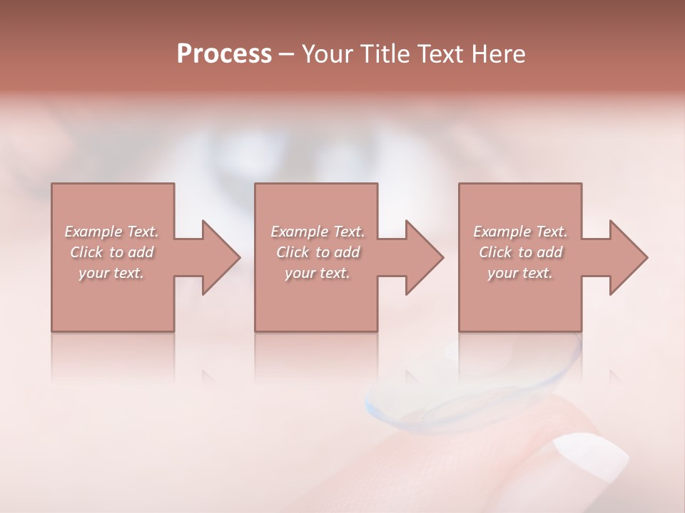A Close Up Of A Person's Eye With A Contact Lens PowerPoint Template