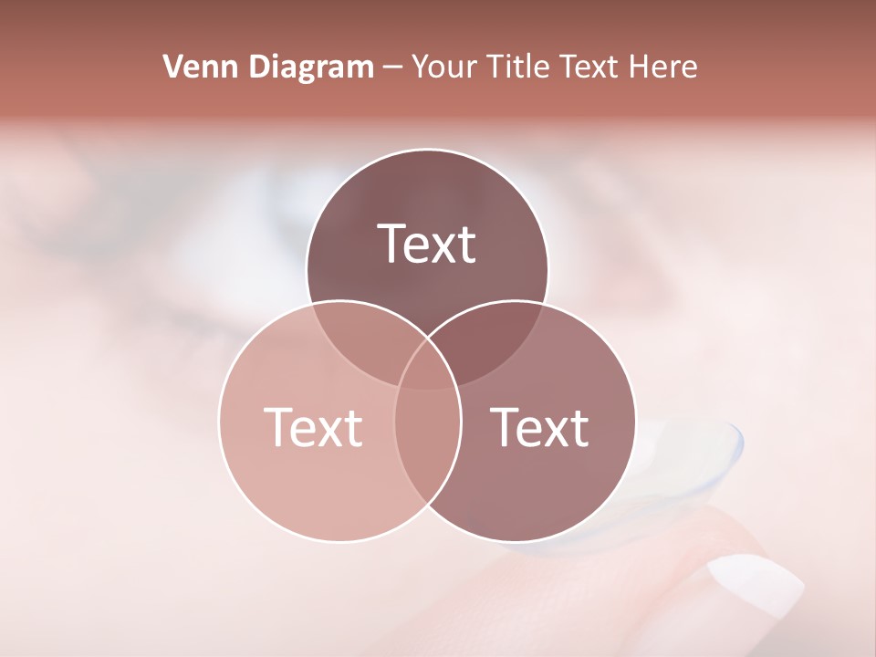 A Close Up Of A Person's Eye With A Contact Lens PowerPoint Template
