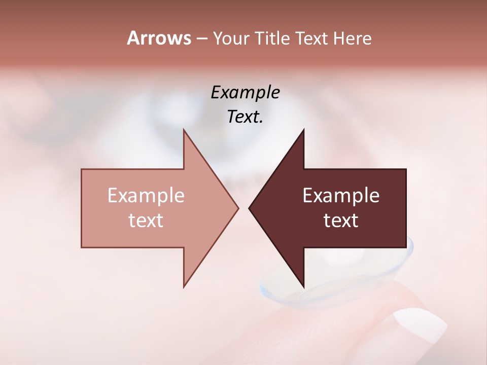 A Close Up Of A Person's Eye With A Contact Lens PowerPoint Template