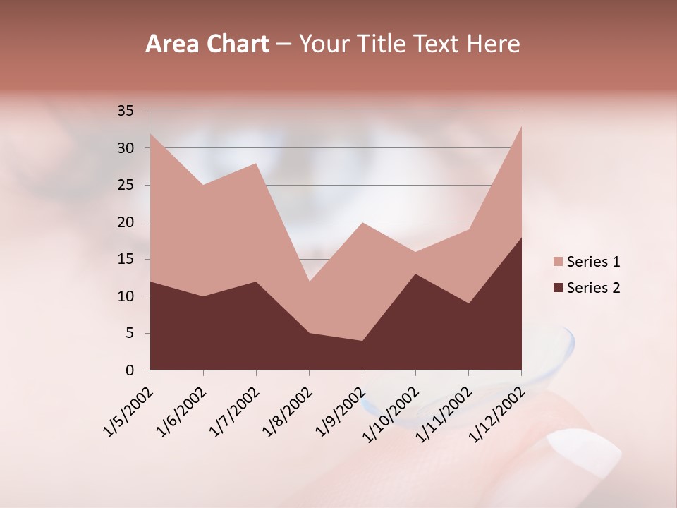 A Close Up Of A Person's Eye With A Contact Lens PowerPoint Template