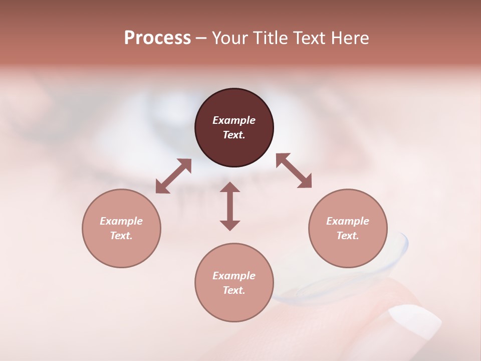 A Close Up Of A Person's Eye With A Contact Lens PowerPoint Template