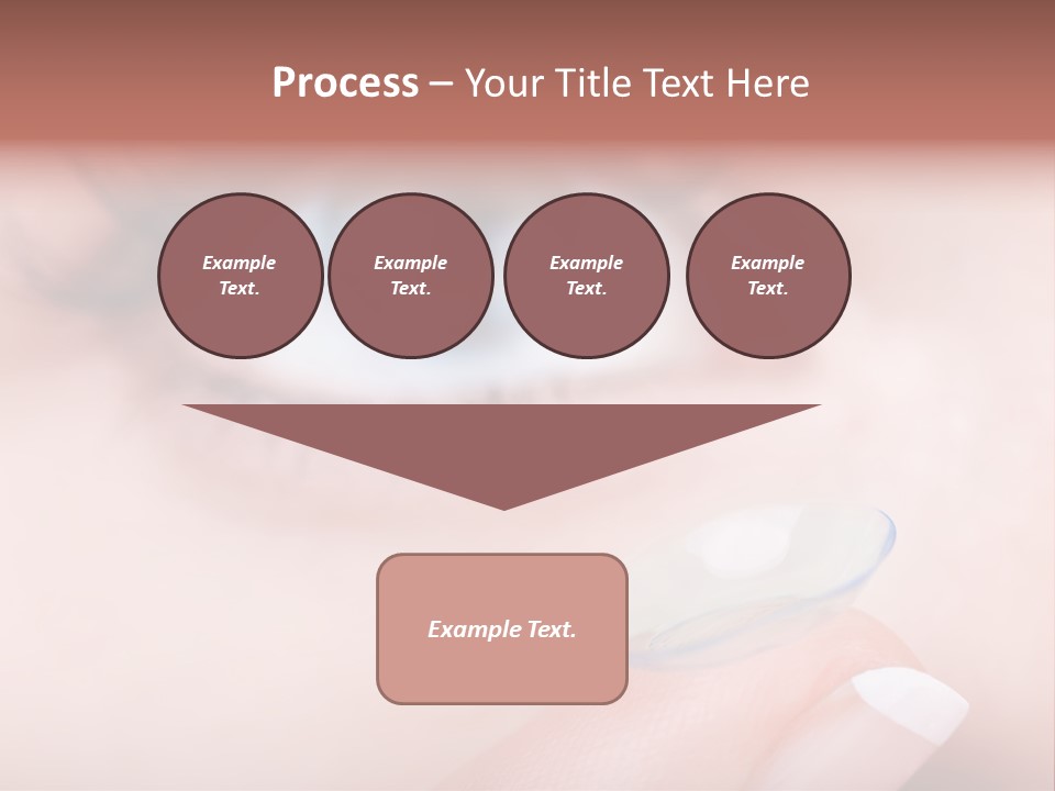 A Close Up Of A Person's Eye With A Contact Lens PowerPoint Template