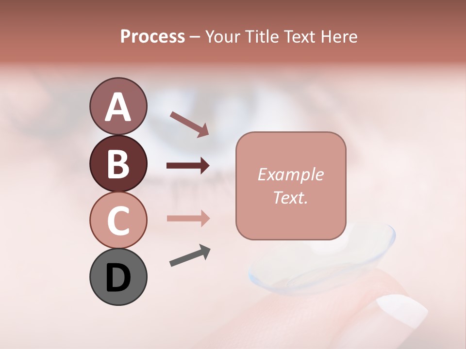 A Close Up Of A Person's Eye With A Contact Lens PowerPoint Template