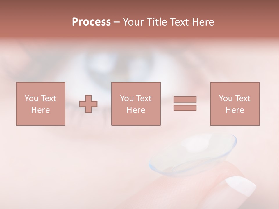 A Close Up Of A Person's Eye With A Contact Lens PowerPoint Template