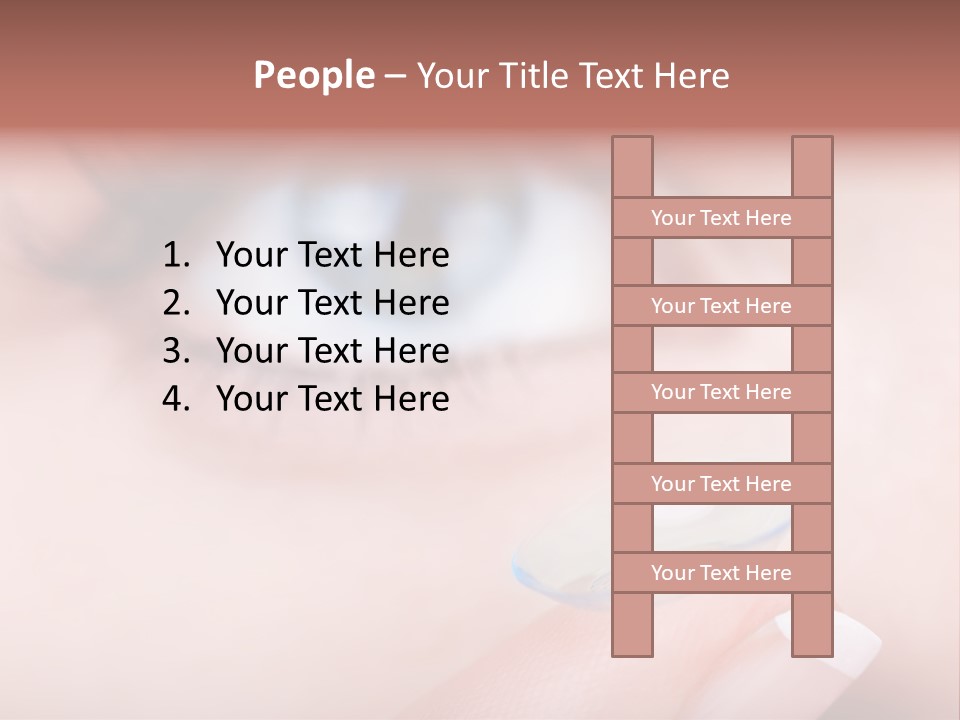 A Close Up Of A Person's Eye With A Contact Lens PowerPoint Template