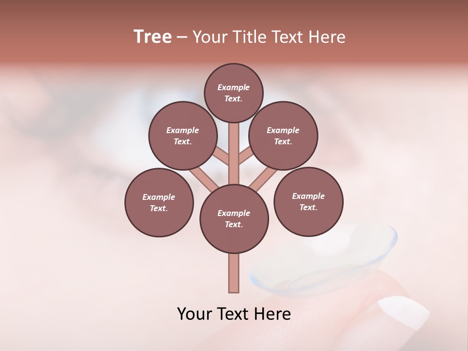 A Close Up Of A Person's Eye With A Contact Lens PowerPoint Template