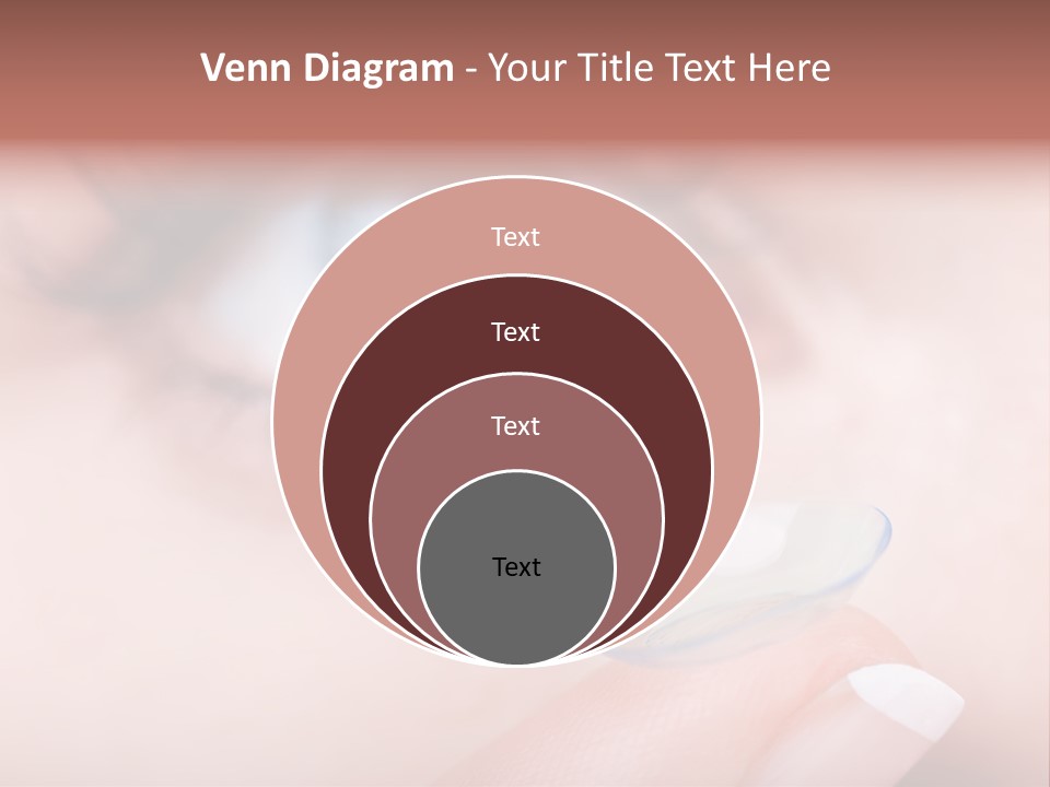 A Close Up Of A Person's Eye With A Contact Lens PowerPoint Template