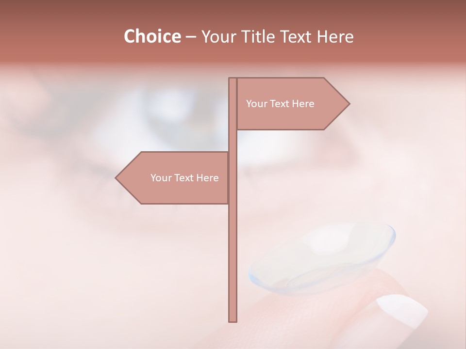 A Close Up Of A Person's Eye With A Contact Lens PowerPoint Template