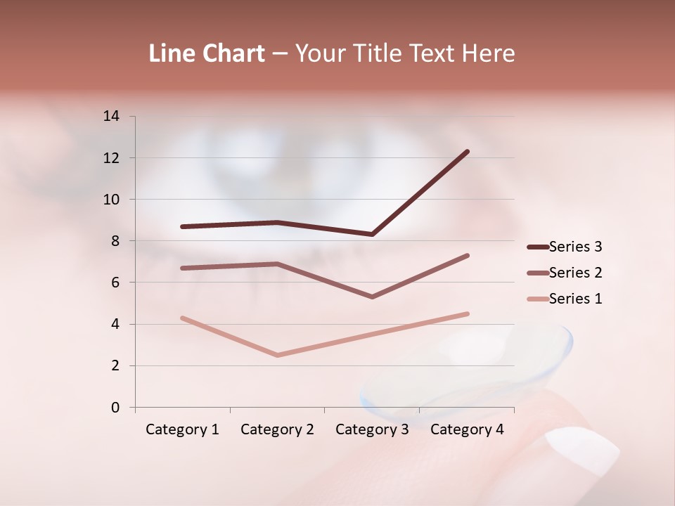 A Close Up Of A Person's Eye With A Contact Lens PowerPoint Template