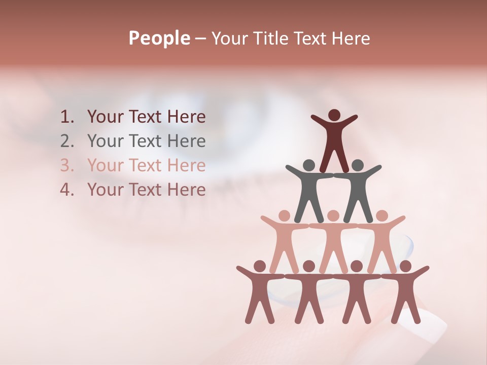 A Close Up Of A Person's Eye With A Contact Lens PowerPoint Template