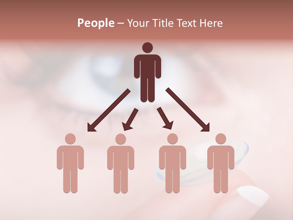 A Close Up Of A Person's Eye With A Contact Lens PowerPoint Template