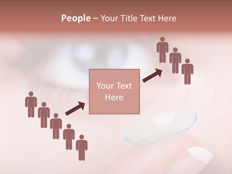 A Close Up Of A Person's Eye With A Contact Lens PowerPoint Template