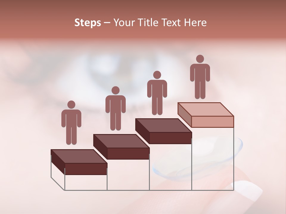 A Close Up Of A Person's Eye With A Contact Lens PowerPoint Template