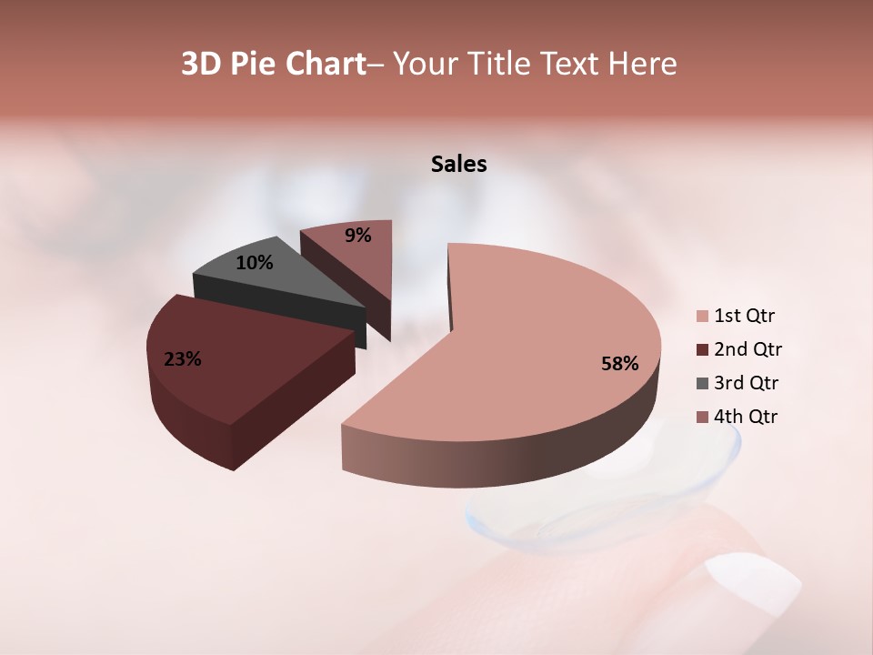 A Close Up Of A Person's Eye With A Contact Lens PowerPoint Template