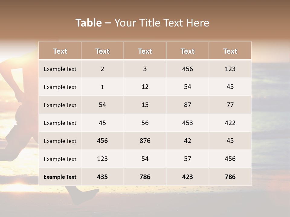 A Man Running On The Beach At Sunset PowerPoint Template