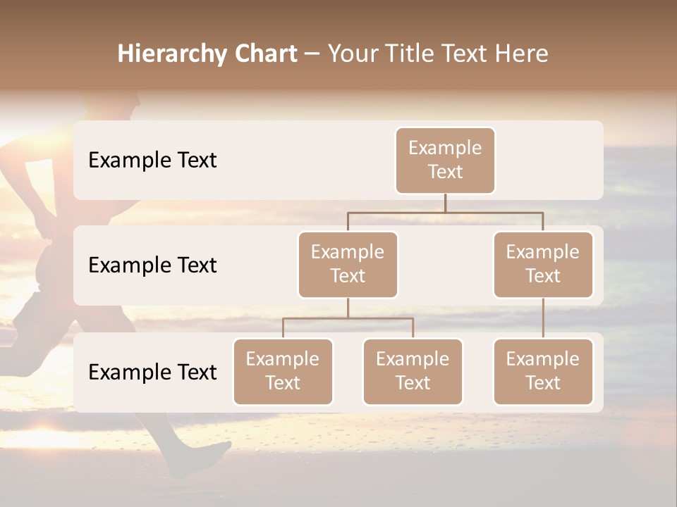 A Man Running On The Beach At Sunset PowerPoint Template