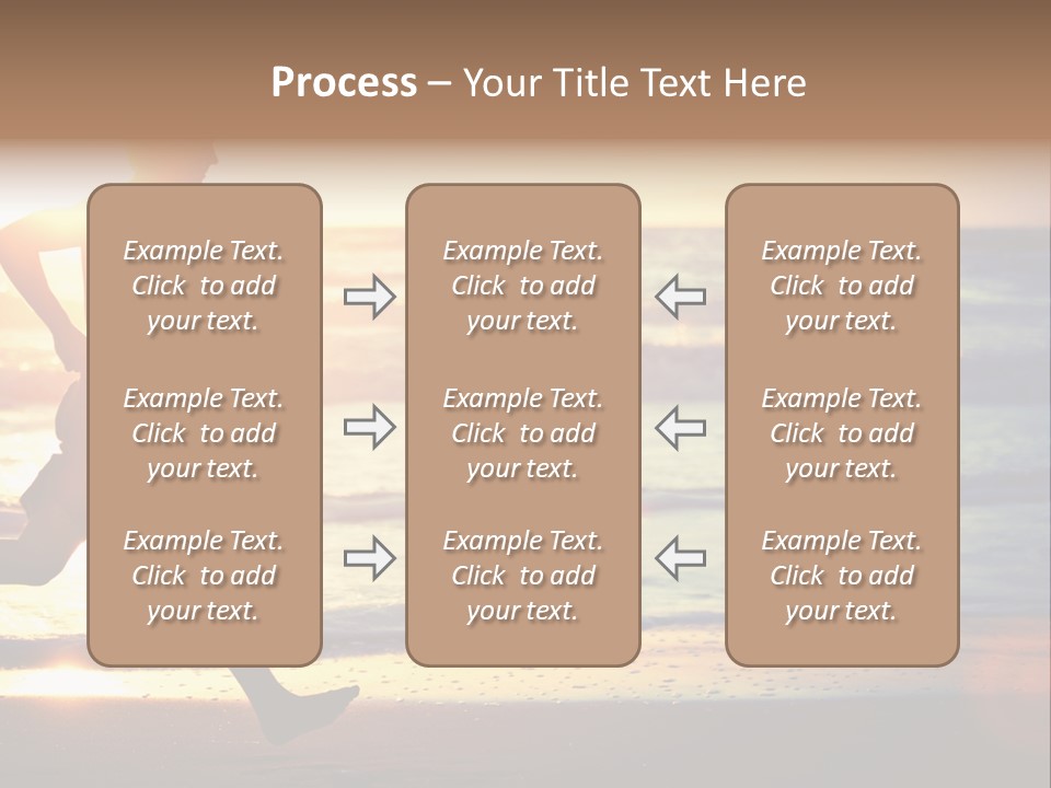 A Man Running On The Beach At Sunset PowerPoint Template