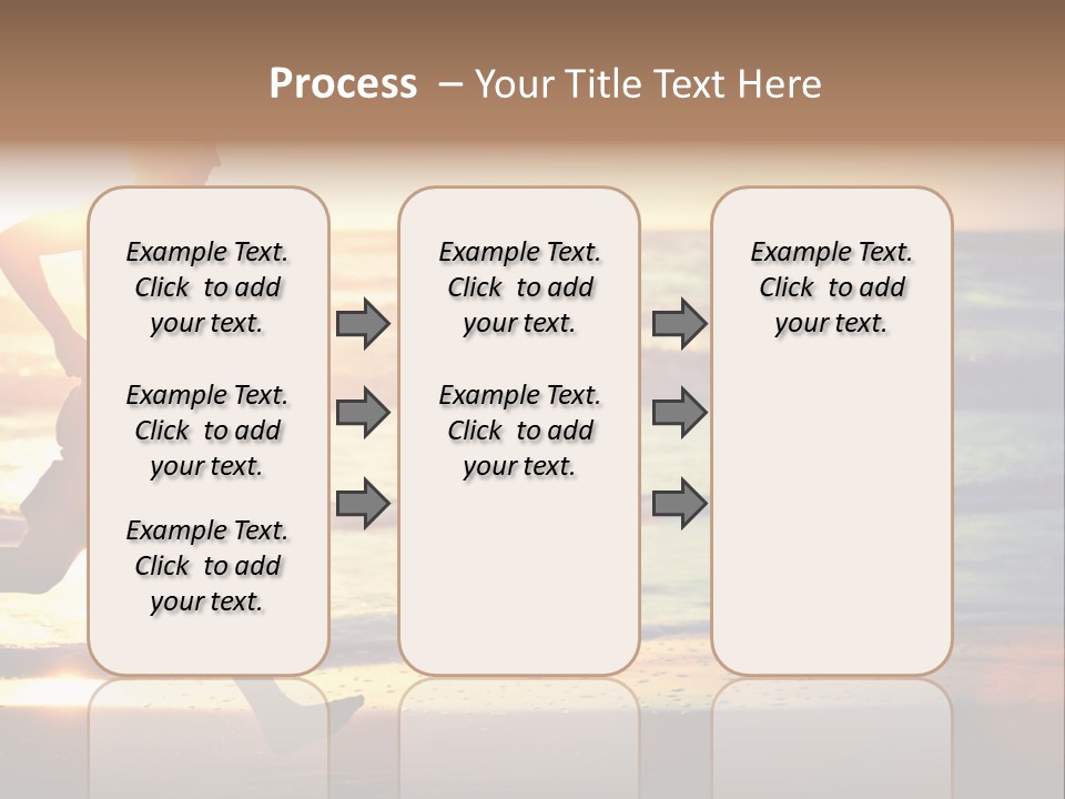 A Man Running On The Beach At Sunset PowerPoint Template