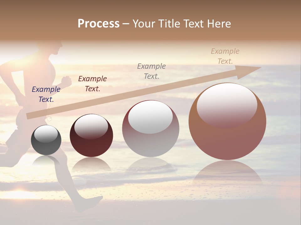 A Man Running On The Beach At Sunset PowerPoint Template