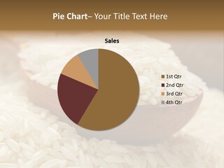 A Wooden Spoon Filled With White Rice On Top Of A Table PowerPoint Template