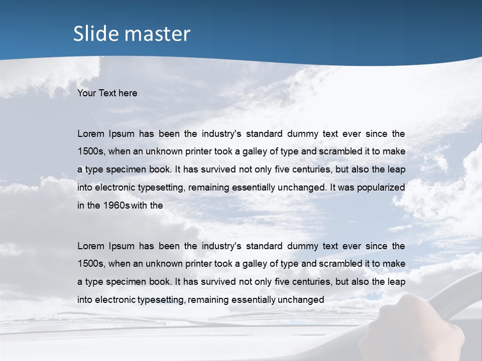 Holding Transport Sky PowerPoint Template