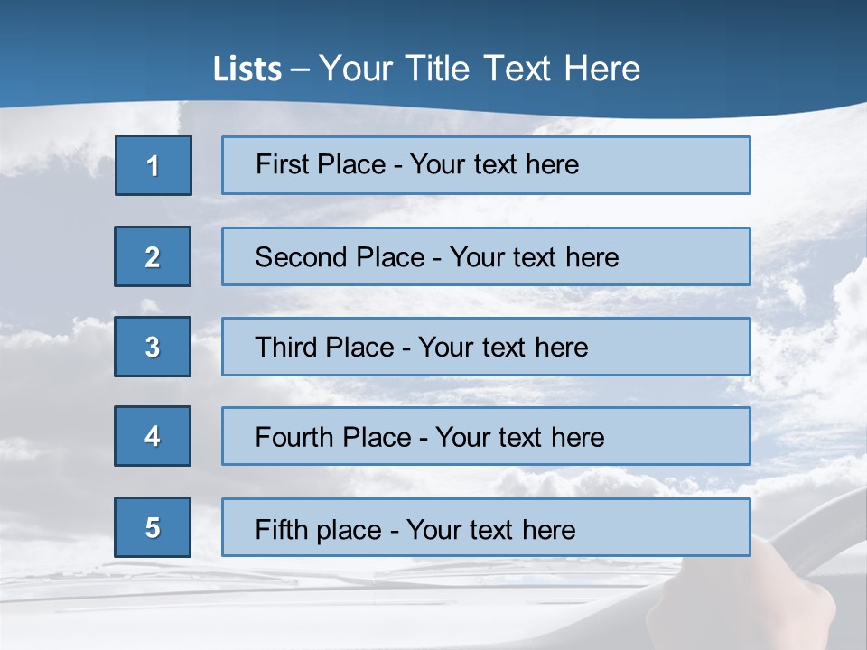 Holding Transport Sky PowerPoint Template